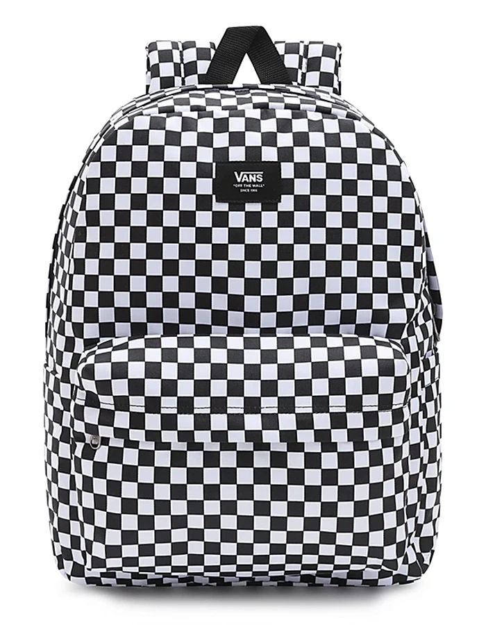 VANS OLD SKOOL CHECK BACKPACK WHITE BLACK 1 VANS OLD SKOOL CHECK BACKPACK WHITE BLACK
