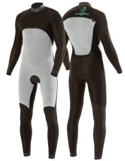 VISSLA 7 SEAS 5/4 FULL SUIT CHEST ZIP BLACK -Salty Crew Shop vissla 7 seas 5 4 muta intera front zip black 2