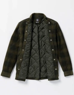 VOLCOM BOWERED FLEECE LONG SLEEVE SHIRT BISON 9 VOLCOM BOWERED FLEECE LONG SLEEVE SHIRT BISON -Salty Crew Shop volcom bowered camicia in pile bison