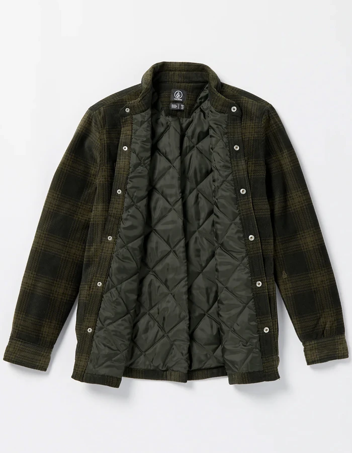 VOLCOM BOWERED FLEECE LONG SLEEVE SHIRT BISON 4 VOLCOM BOWERED FLEECE LONG SLEEVE SHIRT BISON - Image 4