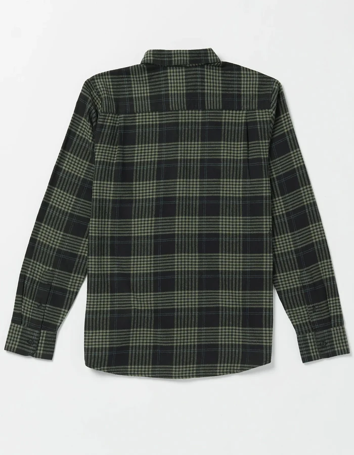 VOLCOM CADEN PLAID SHIRT BLACK 2 VOLCOM CADEN PLAID SHIRT BLACK - Image 2