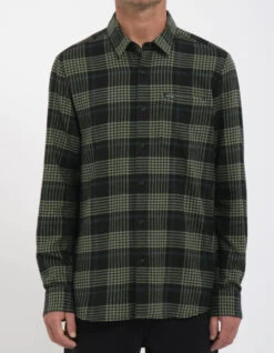 VOLCOM CADEN PLAID SHIRT BLACK 8 VOLCOM CADEN PLAID SHIRT BLACK -Salty Crew Shop volcom camicia in flanella caden plaid shirt black 2