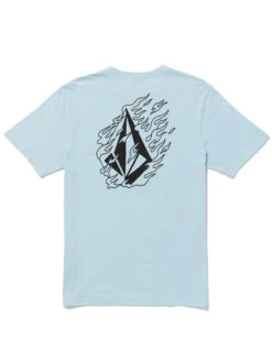VOLCOM FIREFIGHT SHORT SLEEVE TEE MISTY BLUE -Salty Crew Shop volcom firefight t shirt misty blue 1
