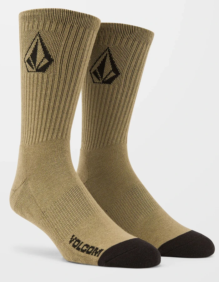 VOLCOM FULL STONE SOCKS WHITE 3 PACK AGAVE 4 VOLCOM FULL STONE SOCKS WHITE 3 PACK AGAVE - Image 4