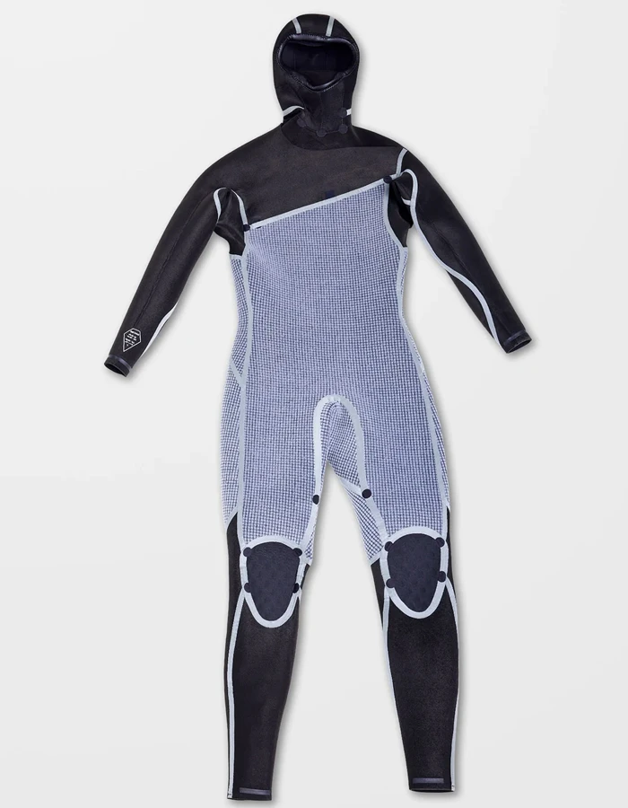 VOLCOM MODULATOR 5/4/3MM HOODED CHEST ZIP WETSUIT BLACK 6 VOLCOM MODULATOR 5/4/3MM HOODED CHEST ZIP WETSUIT BLACK - Image 6