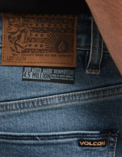 VOLCOM SOLVER DENIM JEANS OLD TOWN INDIGO -Salty Crew Shop volcom solver denim jeans old town indigo 5