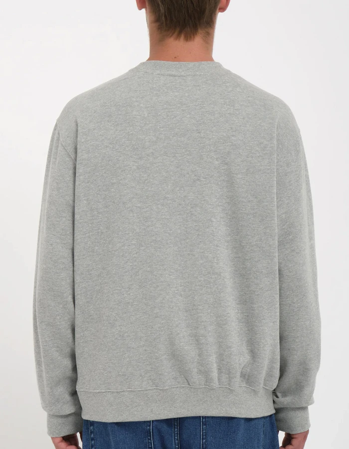 VOLCOM WATANITE SWEATSHIRT HEATHER GREY 2 VOLCOM WATANITE SWEATSHIRT HEATHER GREY - Image 2